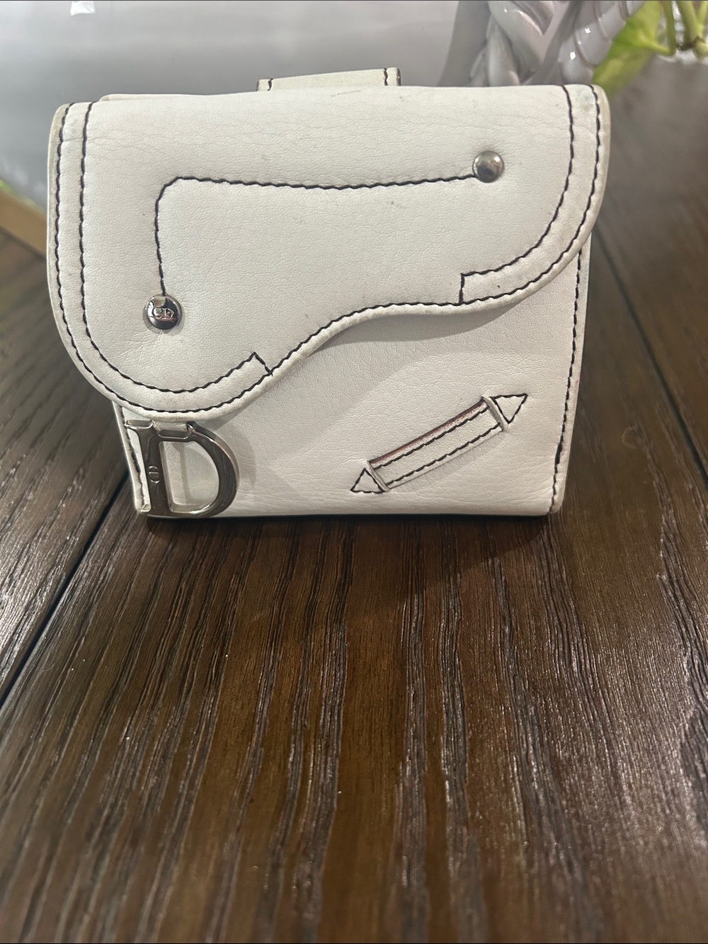 Christian Dior Vintage Gaucho Saddle Compact Flap Wallet